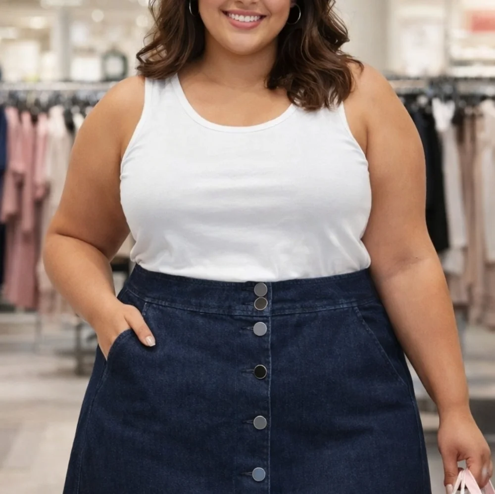 Kate Spade New York Denim Button-Front Mini Skirt New Size 14